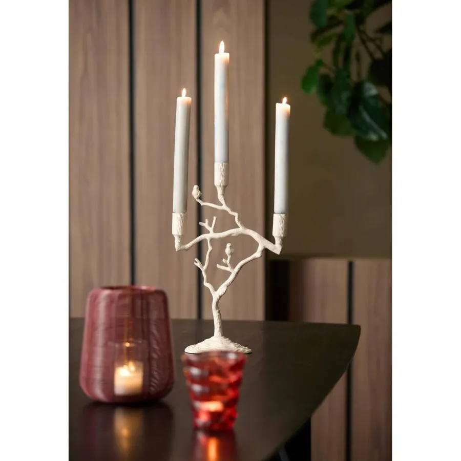 Light en Living Kandelaar 3L 26x11x42 cm JARDIA creme Outlet