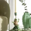 Light en Living Kandelaar Kandelaar 15x15x24 cm FROG groen+bronscm BIRD mat zwart - Copy Sale