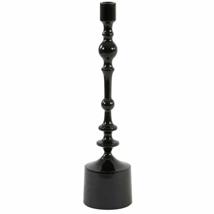 Light en Living Kandelaar Ø10x42 cm SHEVA glanzend zwart Best