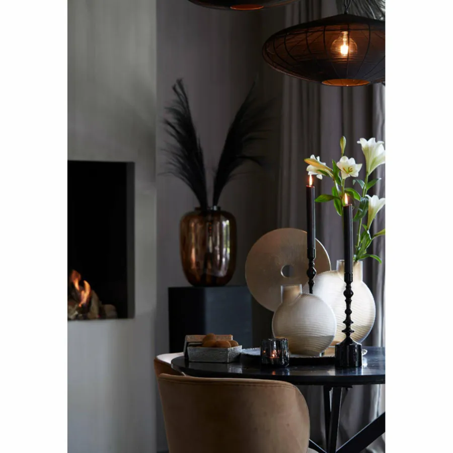 Light en Living Kandelaar Ø10x42 cm SHEVA glanzend zwart Best