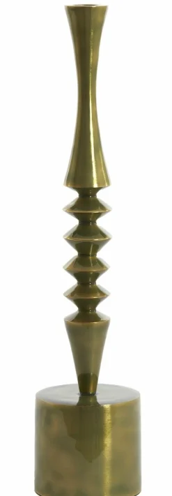 Light en Living Kandelaar Ø10x45 cm MISTRY glanzend groen goud Best