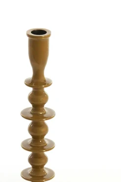 Light en Living Kandelaar Ø10x34,5 cm MERAKO glanzend okergeel goud Hot