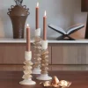 Light en Living Kandelaar Ø11,5X29,5 cm ESTINA creme+bruin New