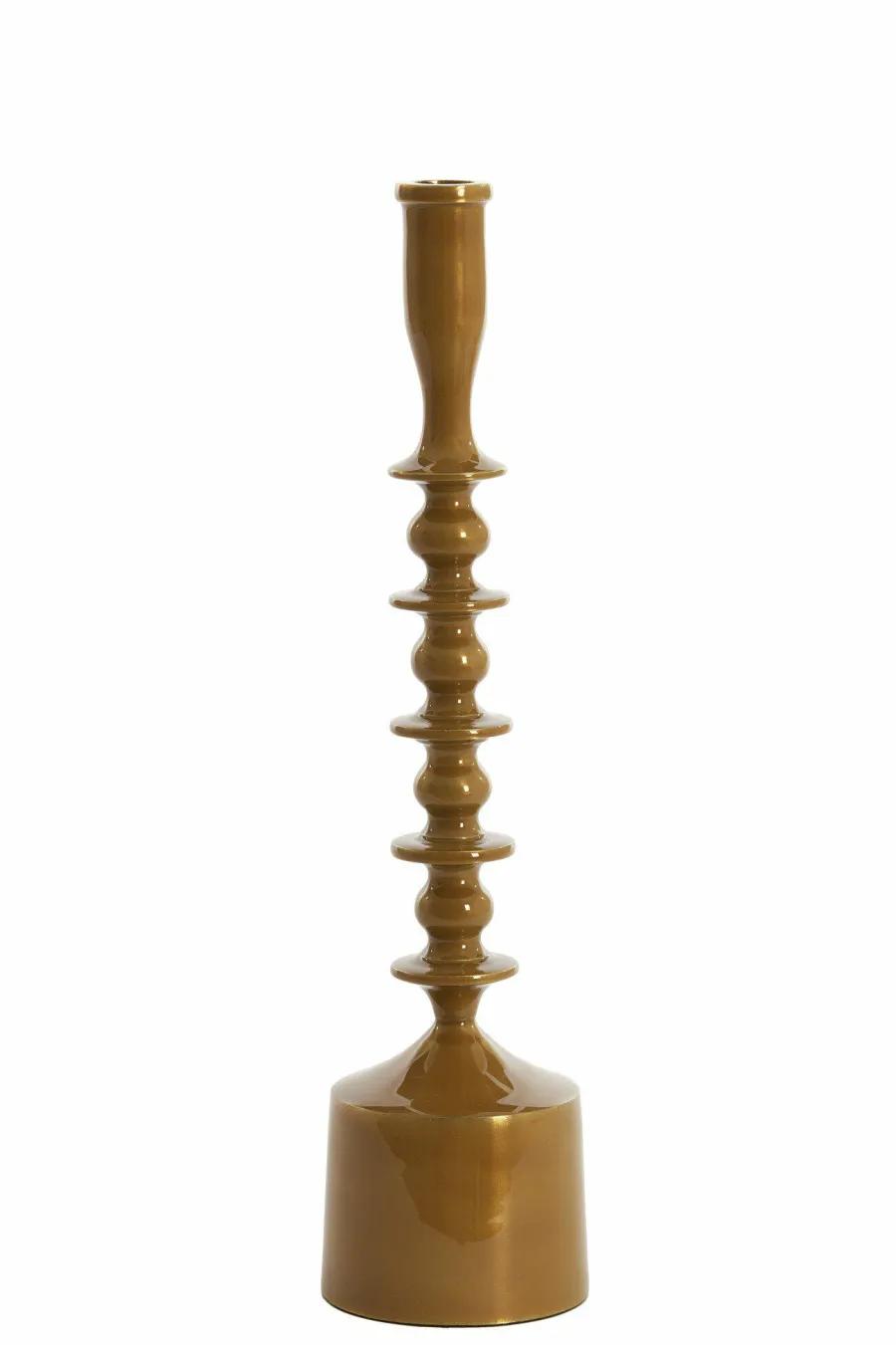 Light en Living Kandelaar Ø10x42,5 cm MERAKO glanzend okergeel goud Clearance