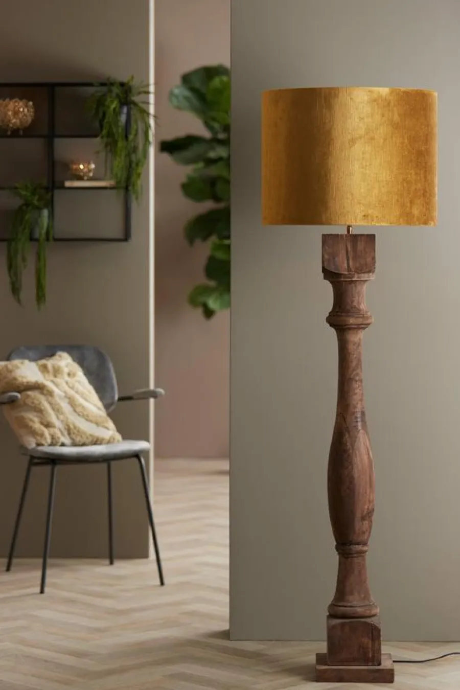 Light en Living Kap cilinder GEMSTONE goud - Diverse maten Hot