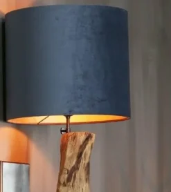 Light en Living Kap cilinderØ30 x 21 cm VELOURS dusty blue Discount