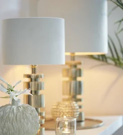 Light en Living Kap cilinder 25-25-18 cm VELOURS off white Best