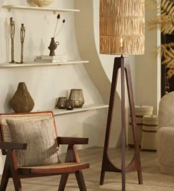 Light en Living Kap cilinder 30-30-40 cm LANZANO raffia naturel Outlet