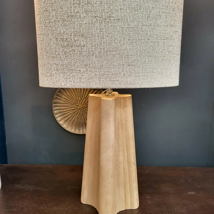 Light en Living Kap ovaal recht smal hoog 45-21-32 cm RIF zand Outlet