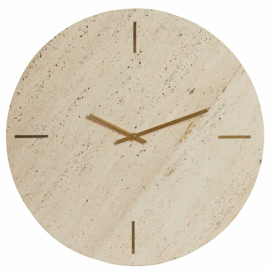 Light en Living Klok Ø43 cm JENAY travertin zand Outlet