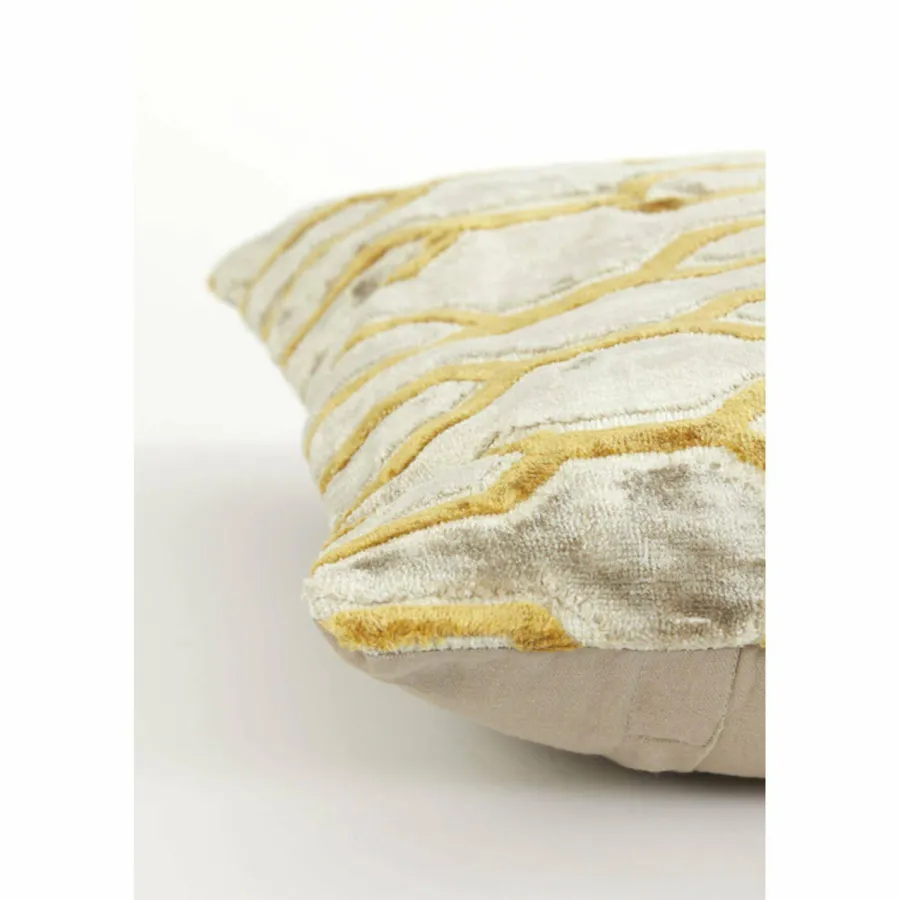 Light en Living Kussen 45x45 cm JEMBANA velvet zand+okergeel Hot