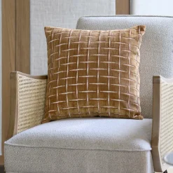 Light en Living Kussen 45x45 cm ROMAIN oranje-wit Hot