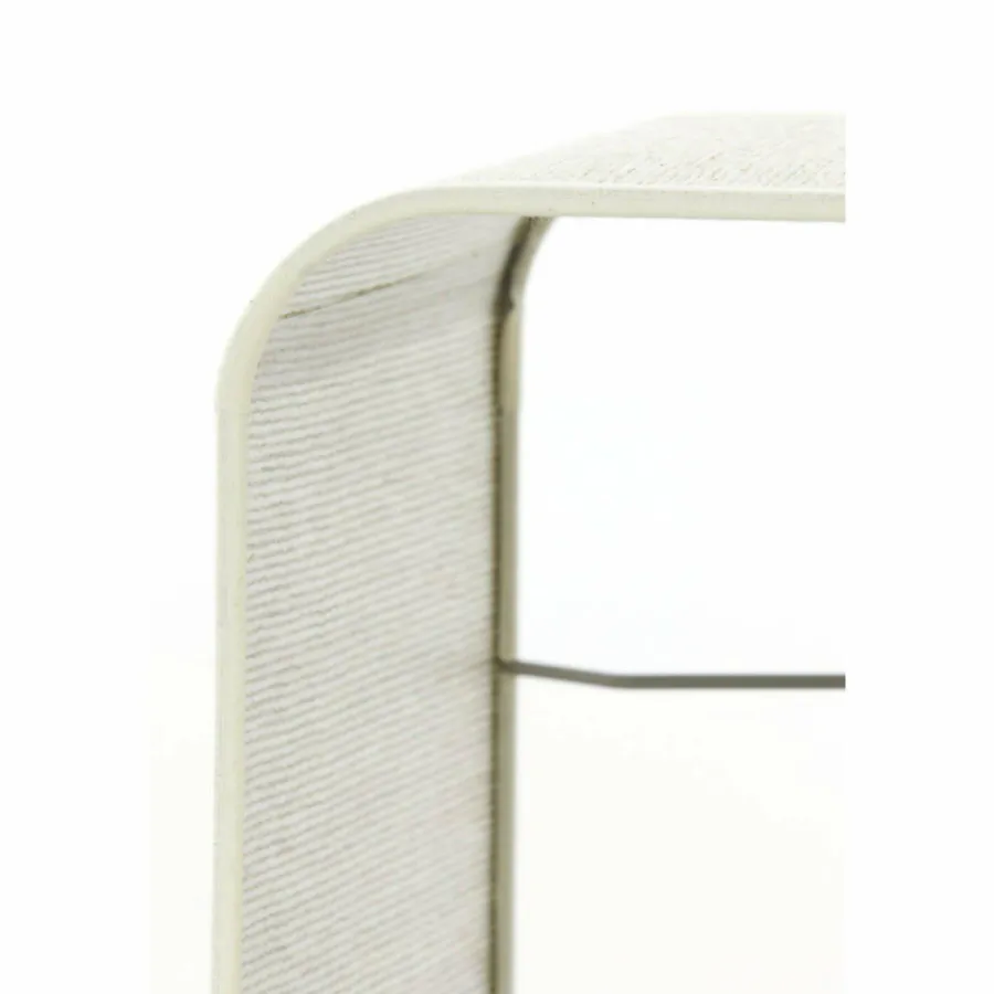 Light en Living Lampenkap vierkant rond hoog 20-20-26 cm BRESKA parel wit