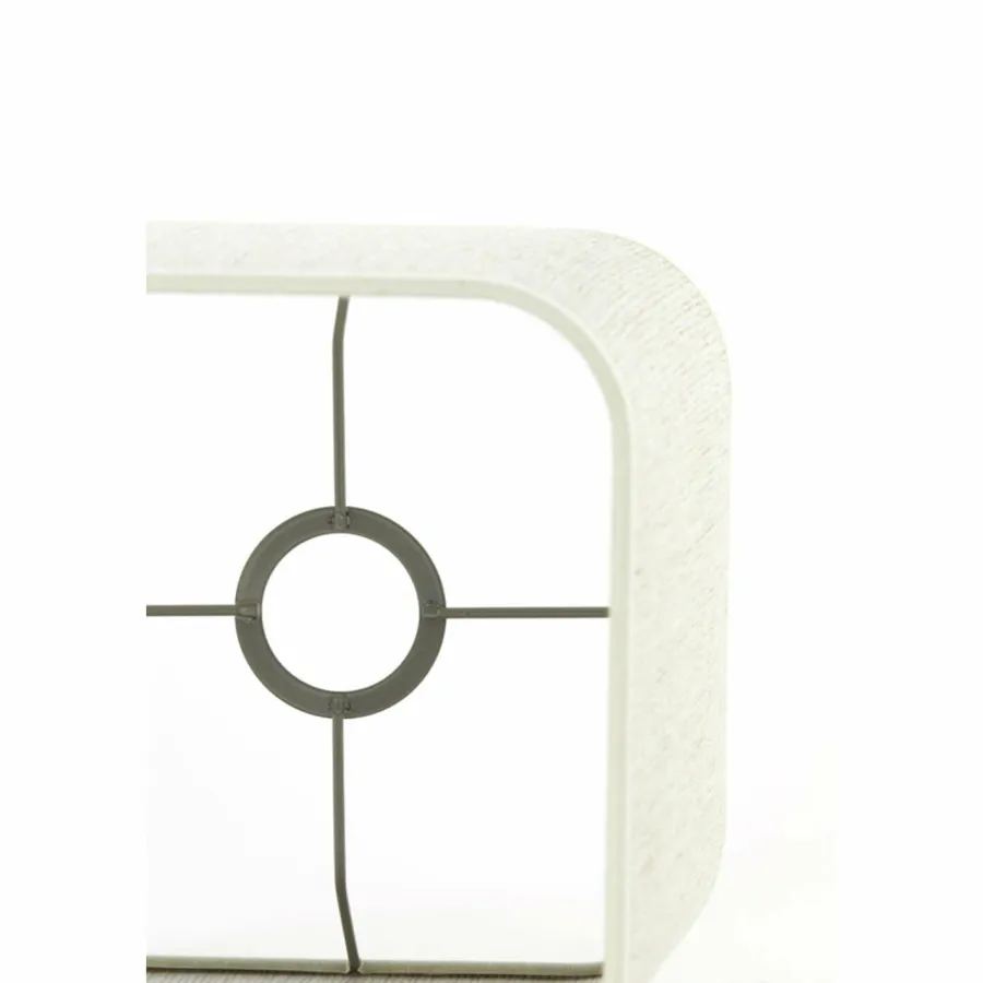 Light en Living Lampenkap vierkant rond hoog 20-20-26 cm BRESKA parel wit