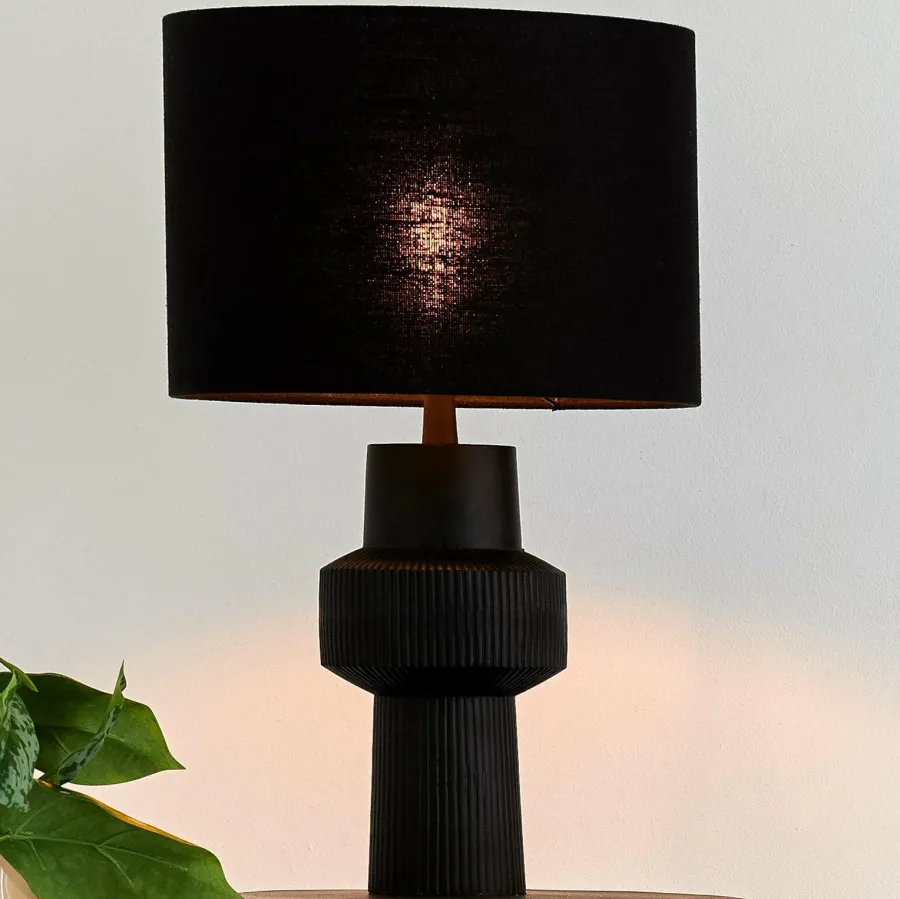 Light en Living Lampenkap cilinder 35-35-25 cm LIVIGNO zwart Outlet
