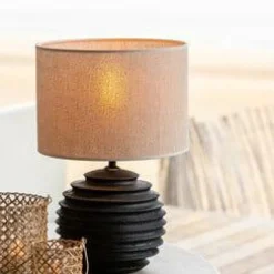 Light en Living Lampenkap cilinder 30-30-21 cm BRESKA parel wit Clearance