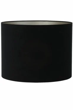 Light en Living Lampenkap cilinder VELOURS zwart-taupe - diverse maten