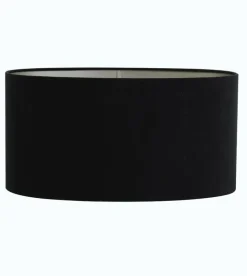 Light en Living Lampenkap ovaal recht VELOURS zwart-taupe - diverse maten Clearance