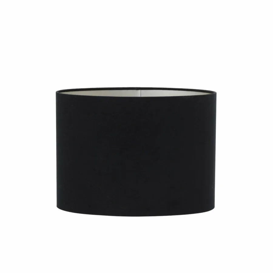 Light en Living Lampenkap ovaal recht VELOURS zwart-taupe - diverse maten Clearance