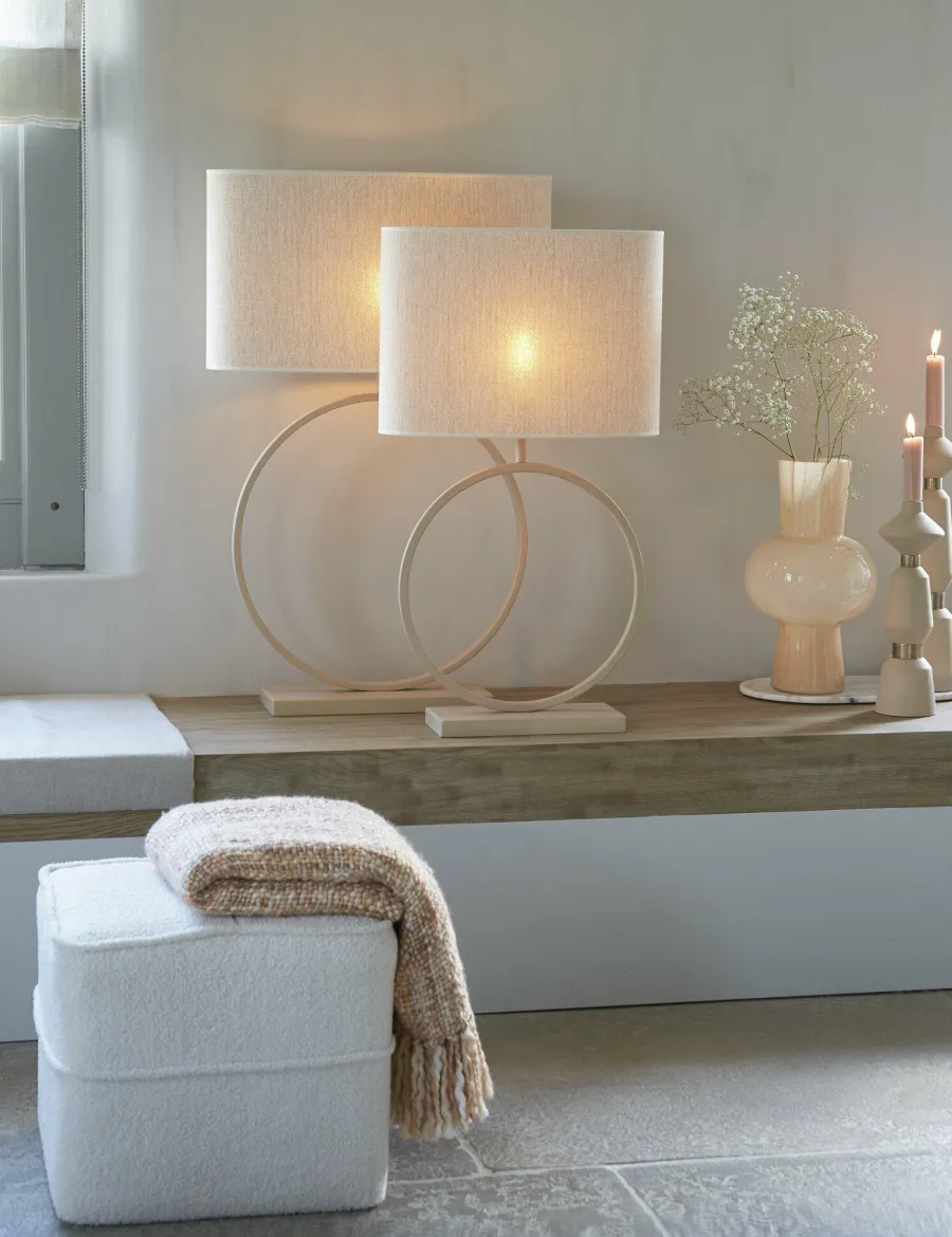 Light en Living Lampenkap ovaal BRESKA parel wit - Diverse maten Hot