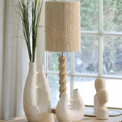 Light en Living Lampenkap cilinder 25-25-36 cm MEDANA crème Outlet