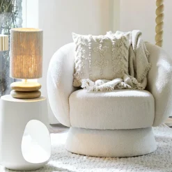 Light en Living Lampenkap cilinder 25-25-36 cm MEDANA crème Outlet