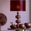 Light en Living Lampenkap rond 30x30x21 cm IMANI bordeaux Hot