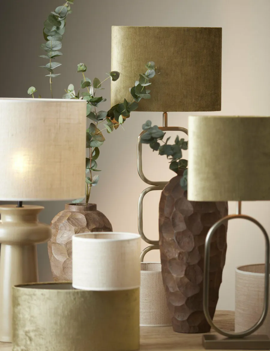 Light en Living Lampenkap cilinder 25-25-18 cm SENDAI zand Outlet