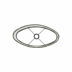 Light en Living Lampenkap ovaal recht smal 45-21-32 cm OSIRE groen Sale