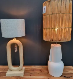 Light en Living Lampvoet Ø19,5x47 cm MATARAM keramiek mat crème Discount