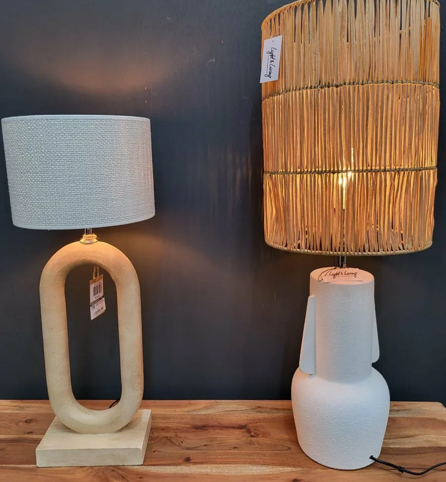Light en Living Lampvoet Ø19,5x47 cm MATARAM keramiek mat crème Discount