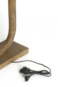 Light en Living Lampvoet 35x12x59 cm PACECO hout grijs-donker bruin New