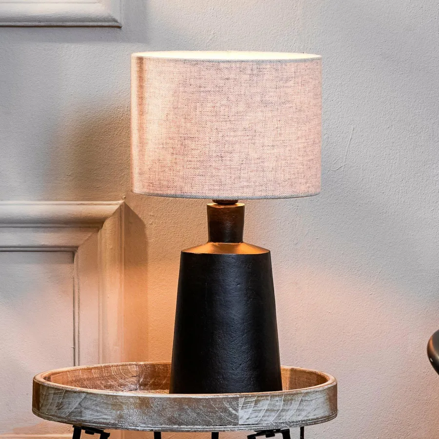 Light en Living Lampvoet 15x11,5x32 cm BALOE mat zwart Discount