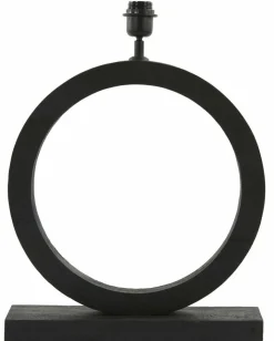 Light en Living Lampvoet 41x13x55 cm TINAR hout mat zwart Outlet