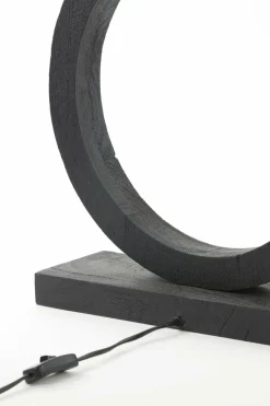Light en Living Lampvoet 41x13x55 cm TINAR hout mat zwart Outlet