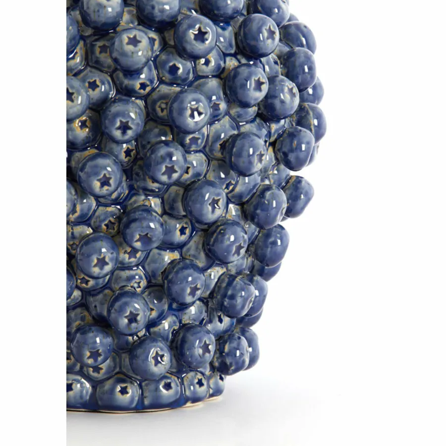 Light en Living Lampvoet Ø31,5x35 cm BERRIES keramiek donker blauw New