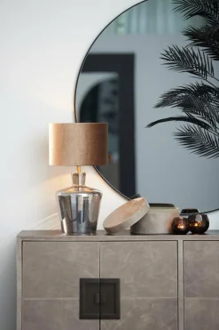 Light en Living Lampvoet Ø25x35 cm MYLES smoke glas+antiek brons Best