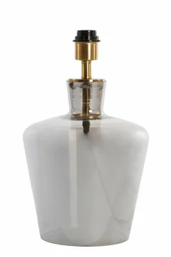 Light en Living Lampvoet Ø25x35 cm MYLES smoke glas+antiek brons Best