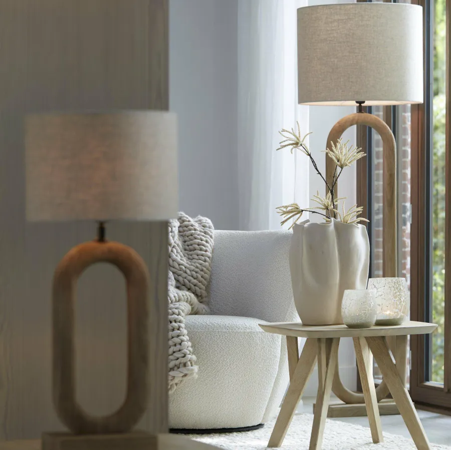Light en Living Lampvoet 20x12x44 cm PACECO hout mat naturel Sale