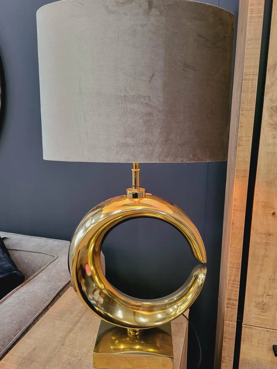 Light en Living Lampvoet 37x20x60 cm MAAN licht goud Discount