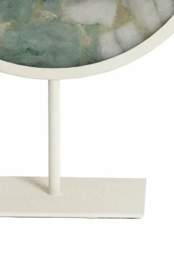 Light en Living Ornament op voet 35x12x50 cm GOUYA groen agaat+crème New