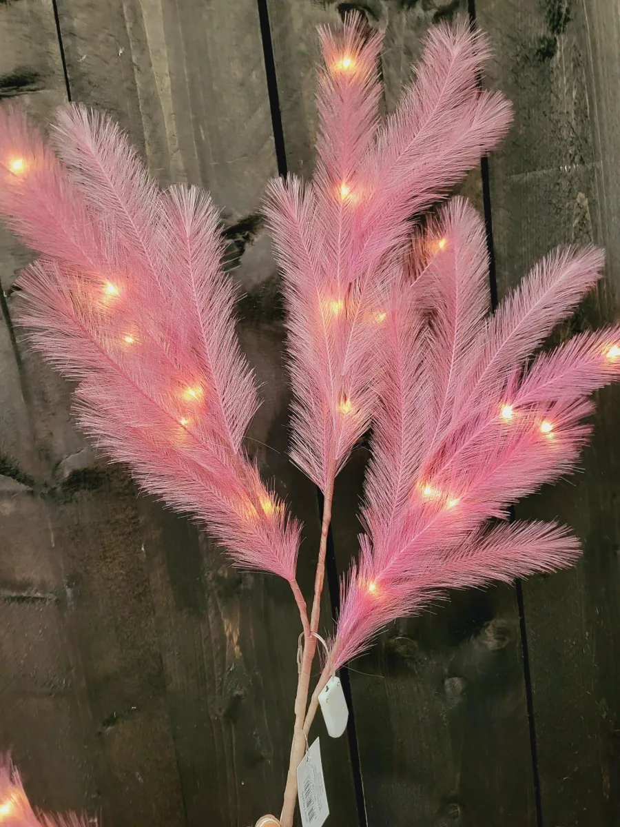 Light en Living Ornament LED 110 cm FEATHER rood / roze Sale