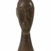 Light en Living Ornament 12x11x38 cm HEAD hout bruin New