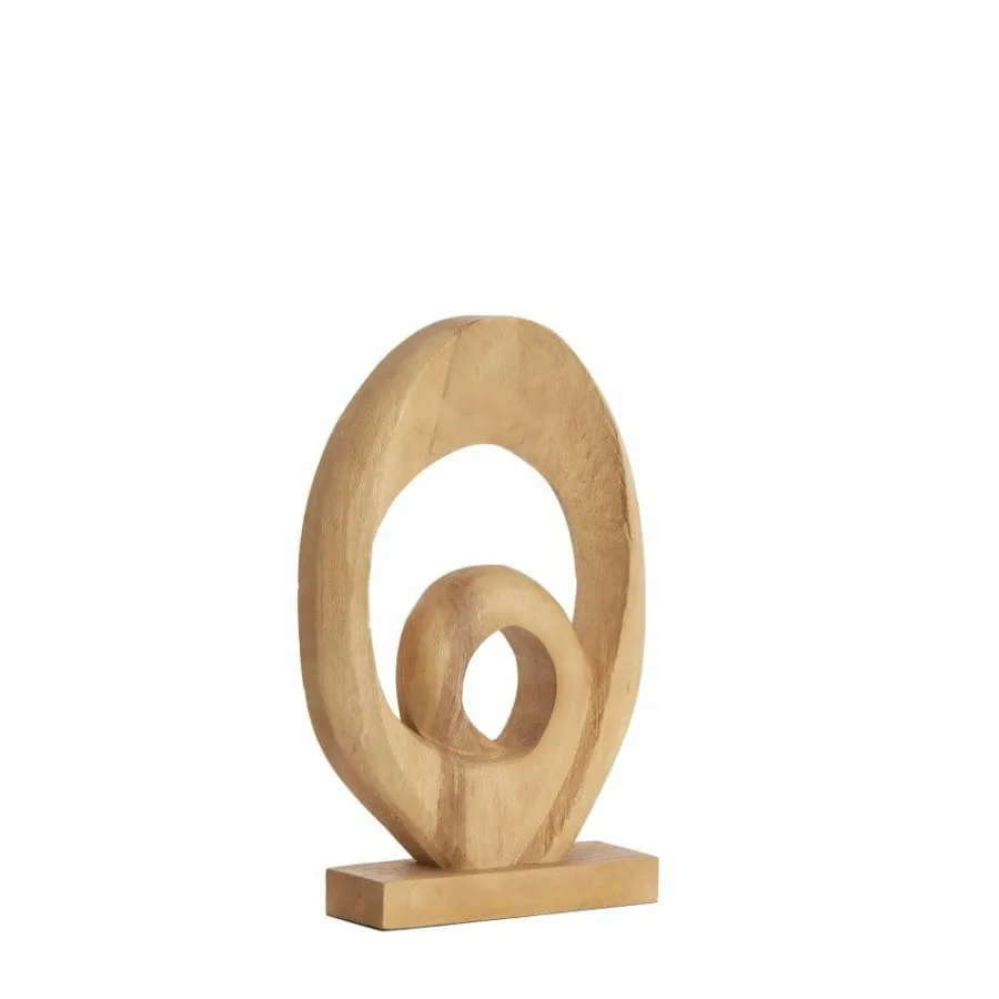 Light en Living Ornament 30x9x46 cm RANDA hout mat naturel