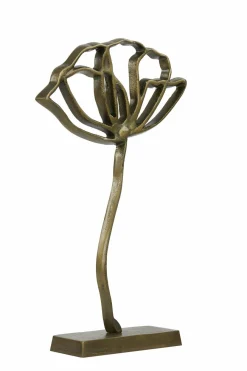 Light en Living Ornament op voet 28x8,5x45 cm PAPAVERU antique brons Hot