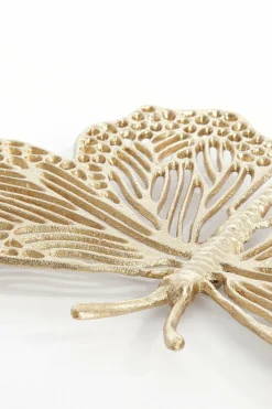 Light en Living Ornament BUTTERFLY set van 3 glanzend goud Clearance