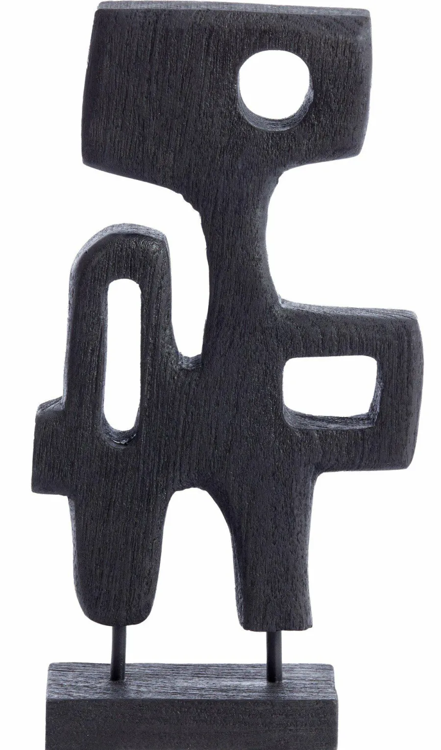 Light en Living Ornament op voet 20x9,5x38,5 cm SALA hout mat zwart New