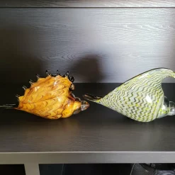 Light en Living Ornament 28x12x16 cm SHELL glas bruin-brons+wit Hot