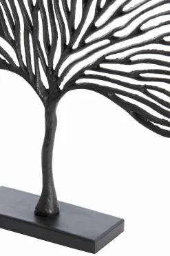 Light en Living Ornament op voet 36x6x39 cm LEAF mat zwart Hot