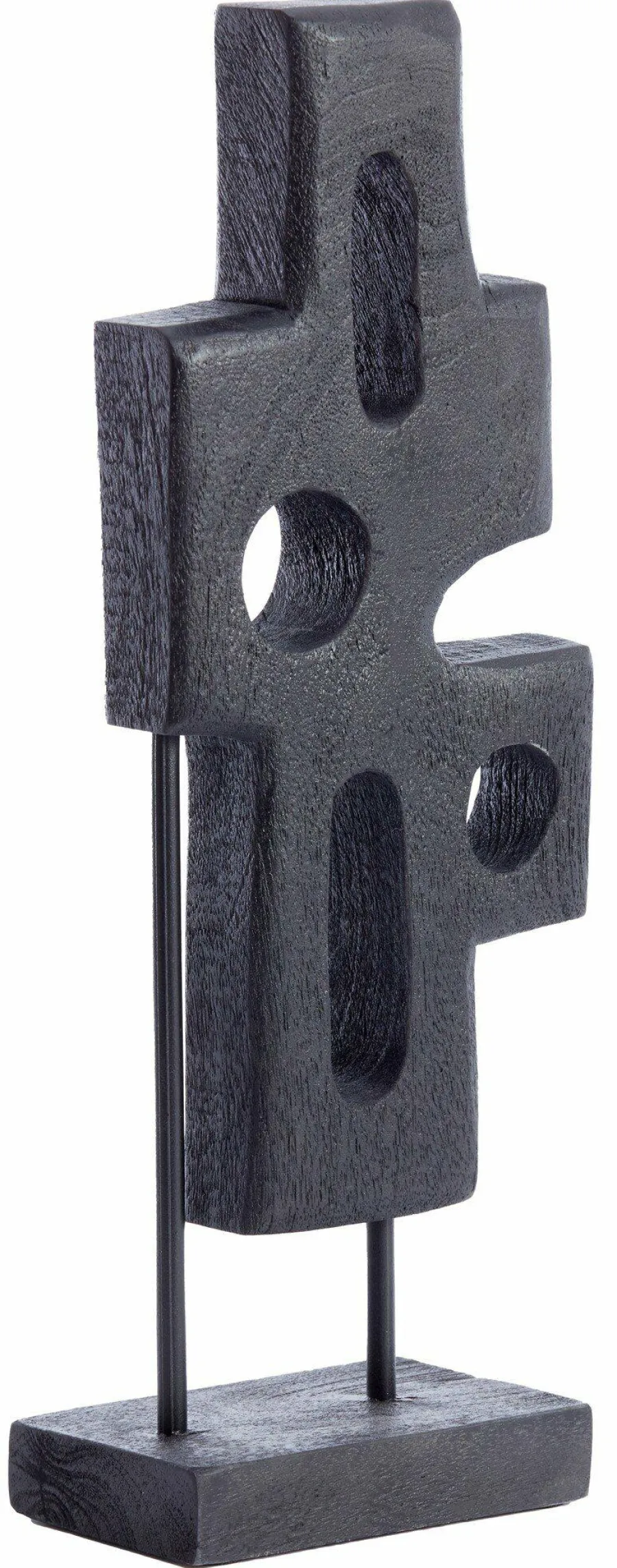 Light en Living Ornament op voet 19x9,5x45 cm SALIO hout mat zwart Online
